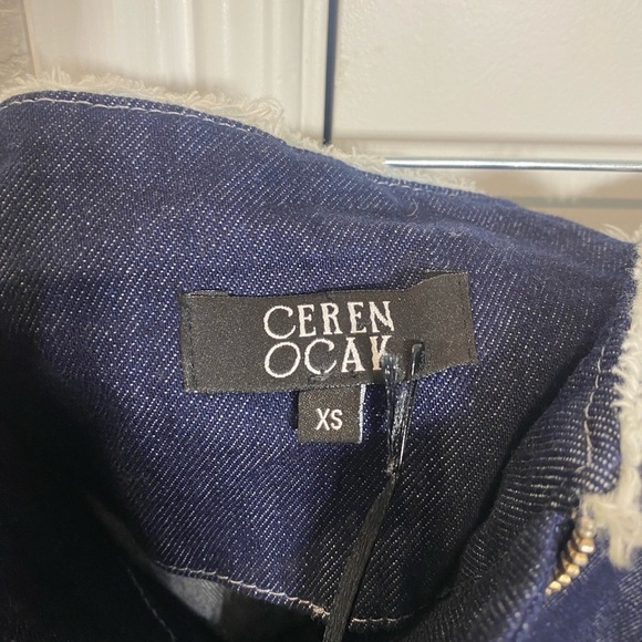 NWT Ceren Ocak Low waist pleated pant in navy blue - Picture 12 of 14
